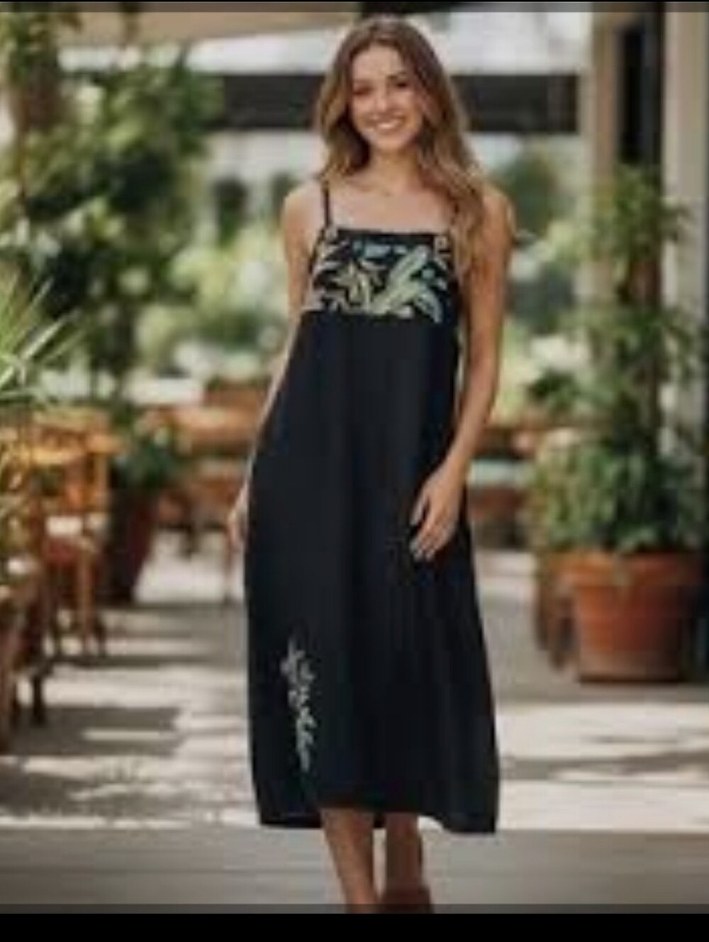 NWT Koos Of Course Long black dress 1x